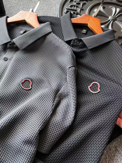 Moncler Seamless Herringbone Polo Shirt