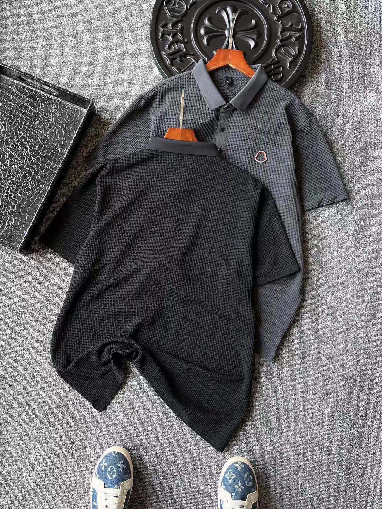 Moncler Seamless Herringbone Polo Shirt