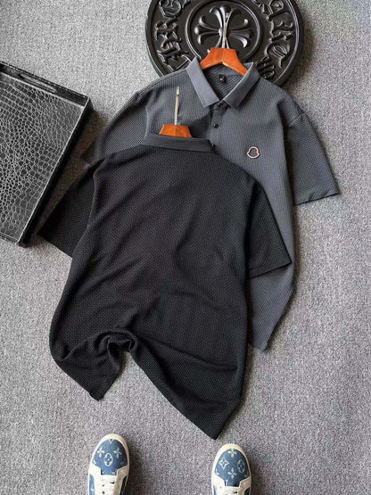 Moncler Seamless Herringbone Polo Shirt