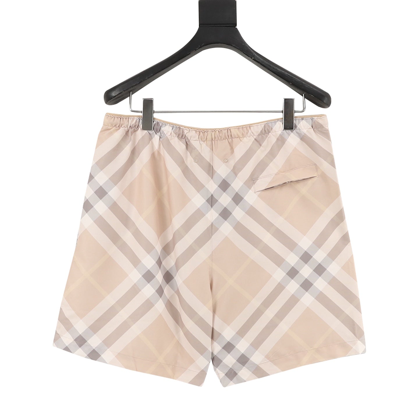 Burberry Twill Check Mesh-Lined Swim Trunks