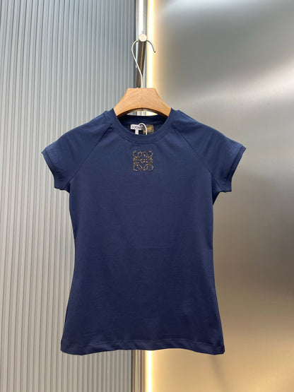 Loewe Cotton Mosaic Anagram Embroidered T-Shirt