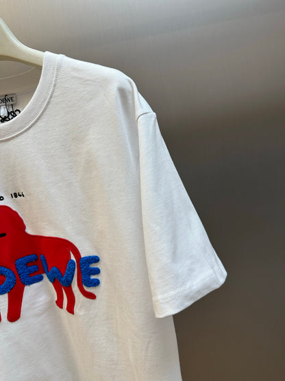 Loewe Anniversary Lion Patch Crewneck T-Shirt