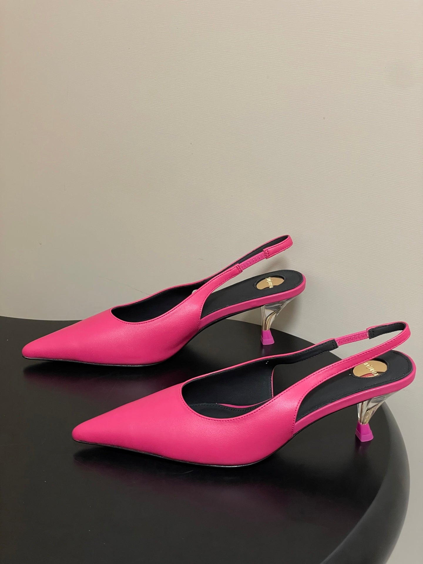 Saint Laurent Pointed-Toe Kitten Heel Slingbacks – 26SS