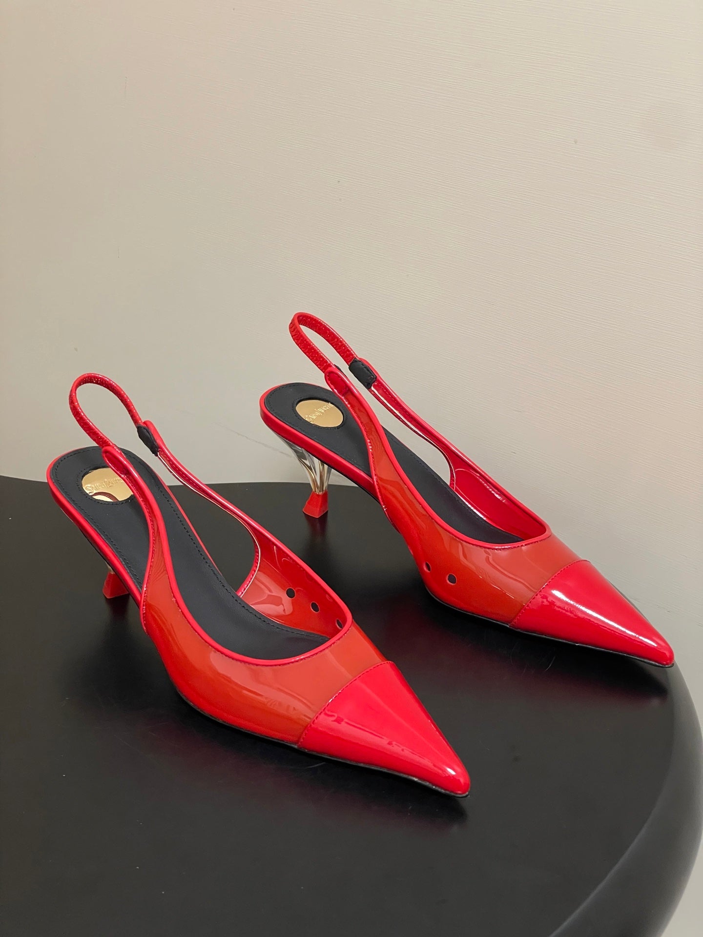 Saint Laurent Pointed PVC Slingback Sandals – 26SS