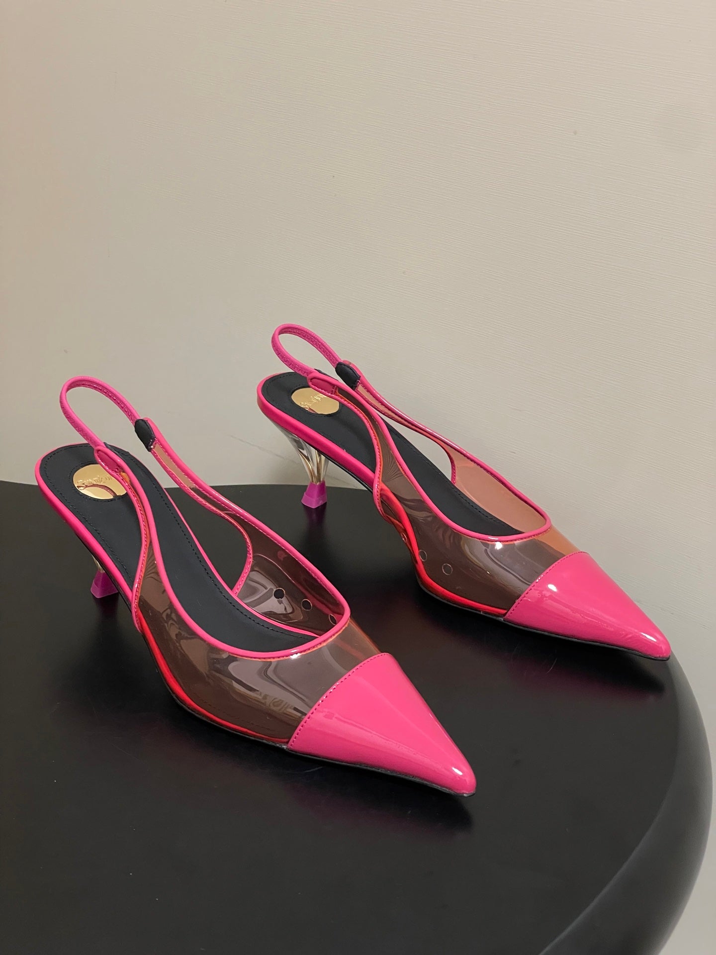 Saint Laurent Pointed PVC Slingback Sandals – 26SS