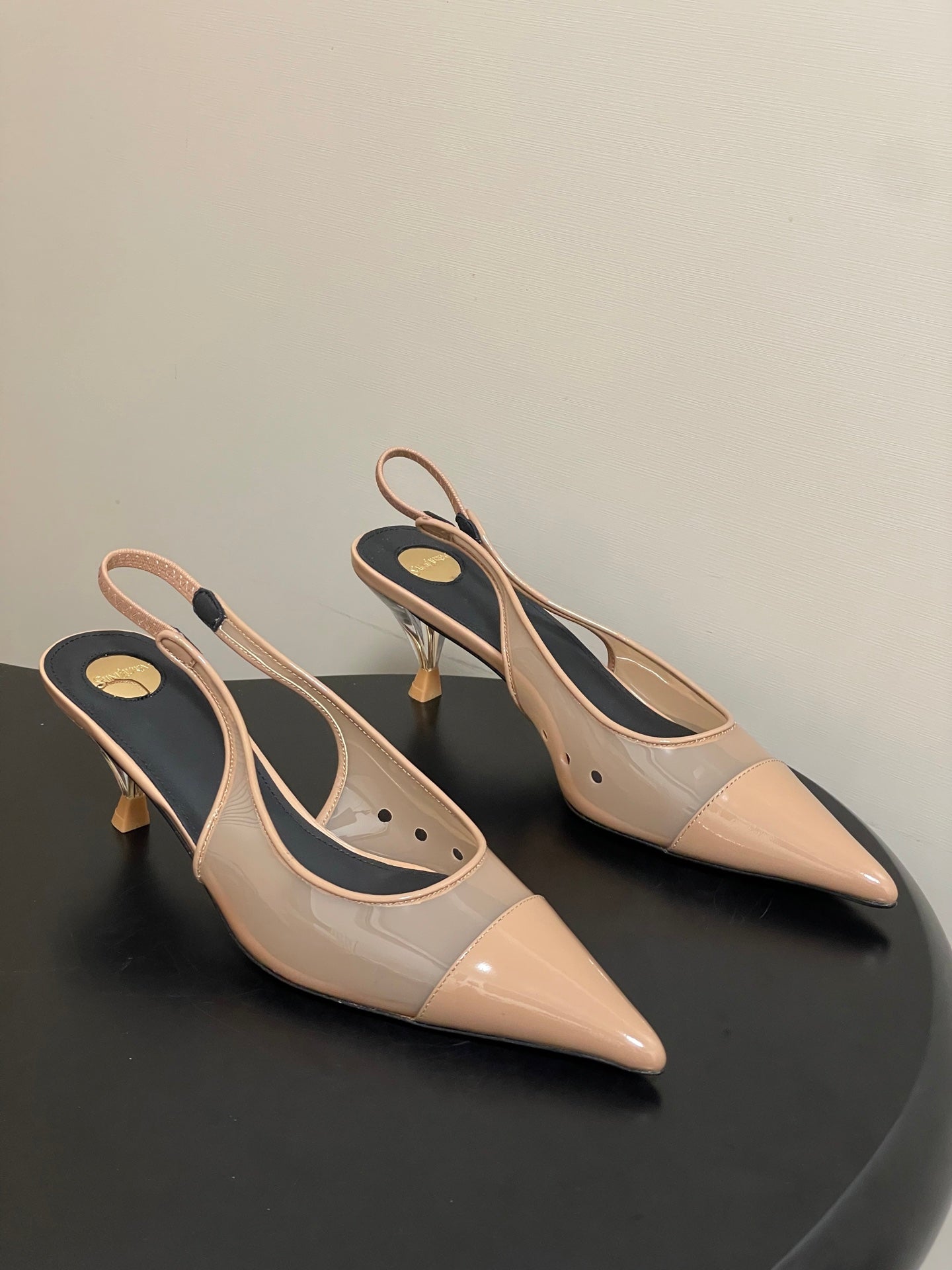 Saint Laurent Pointed PVC Slingback Sandals – 26SS