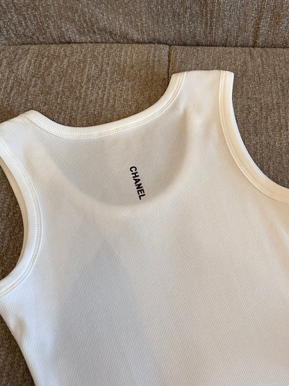 Chanel & Miu Miu Ribbed Tank Top and Skirt Set