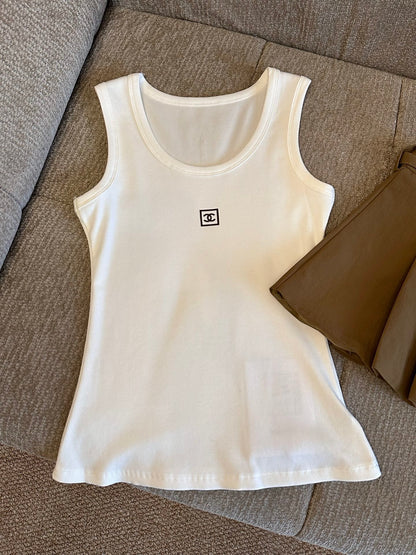Chanel & Miu Miu Ribbed Tank Top and Skirt Set