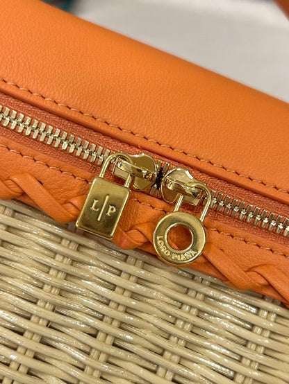 Loro Piana Extra Pocket L19 Woven Bamboo and Leather Bag