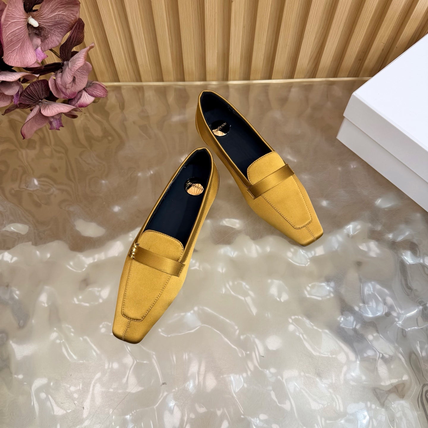 Saint Laurent Silk Chain Mules – Spring/Summer Collection – 26S