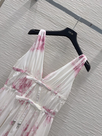Dior Floral Print V-Neck Dress – 2026SS