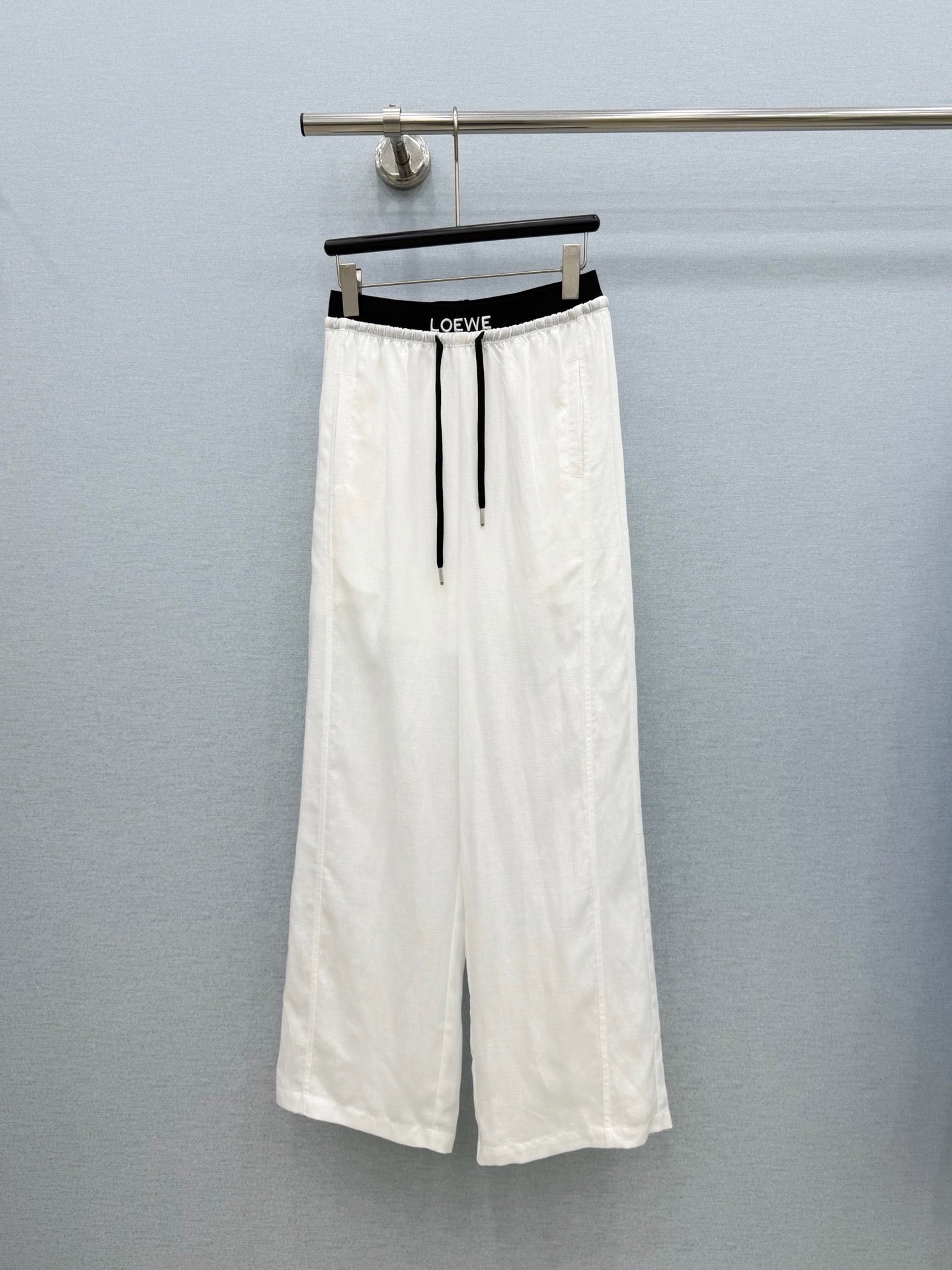 Loewe Embroidered Linen Casual Pants