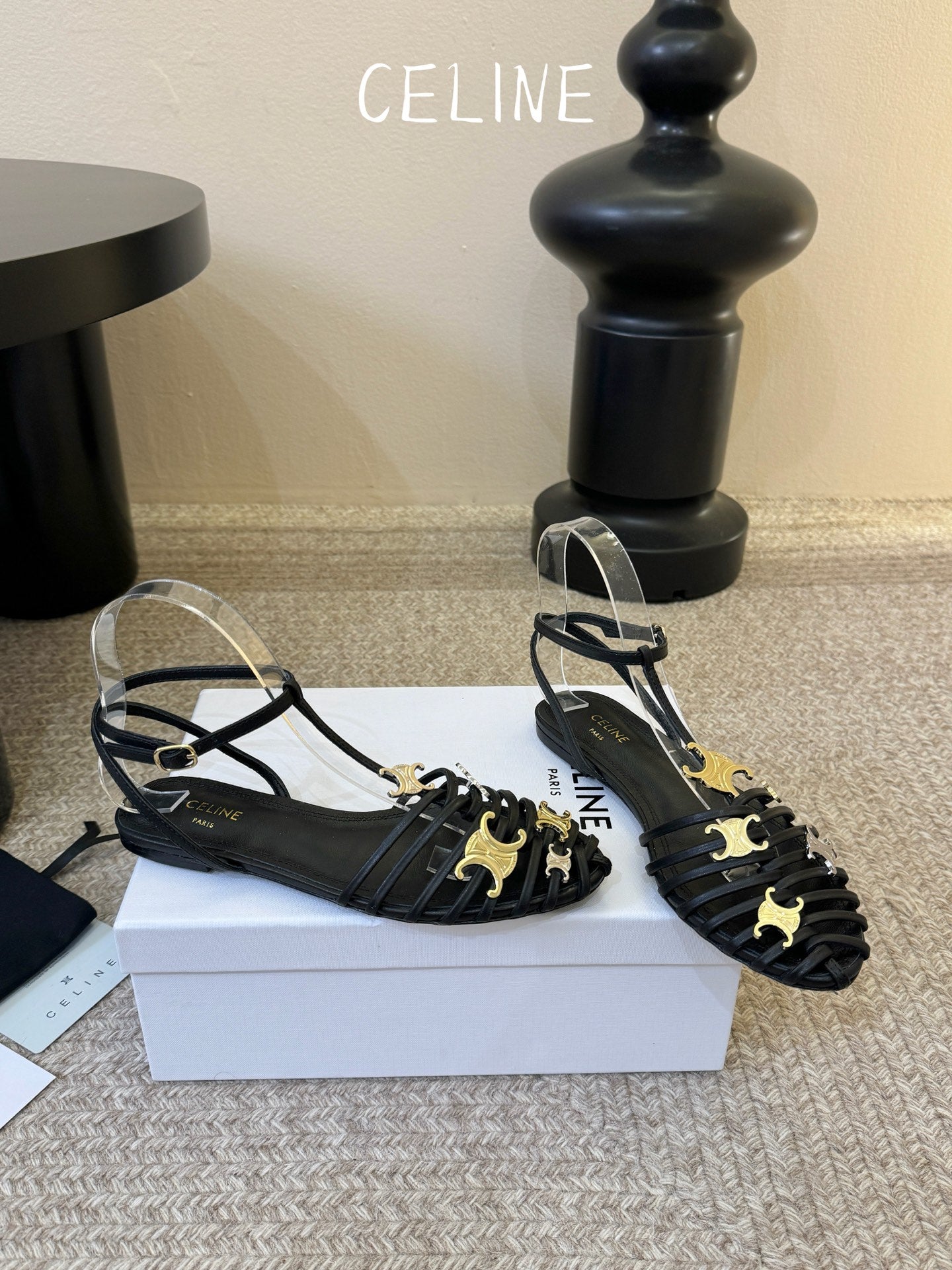 Celine Triomphe Ankle Strap Sandals – Spring/Summer Collection