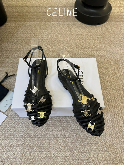 Celine Triomphe Ankle Strap Sandals – Spring/Summer Collection