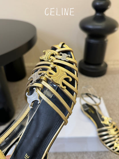 Celine Triomphe Ankle Strap Sandals – Spring/Summer Collection