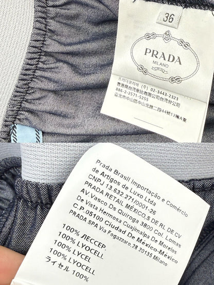Prada Rayon Denim Wide-Leg Pants – 26SS