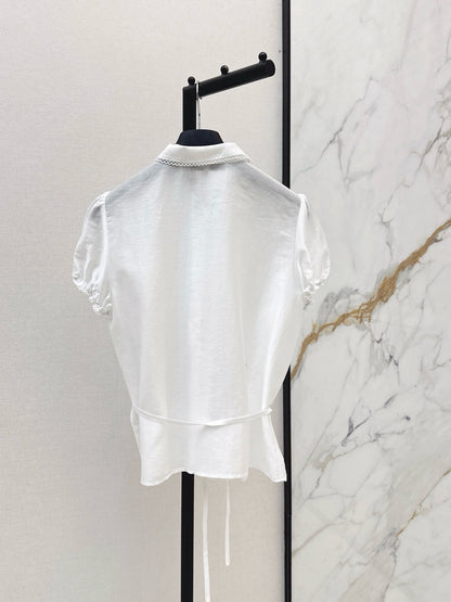 Dior Lace-Spliced Doll Collar Blouse – Spring/Summer Collection – 26SS