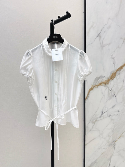 Dior Lace-Spliced Doll Collar Blouse – Spring/Summer Collection – 26SS