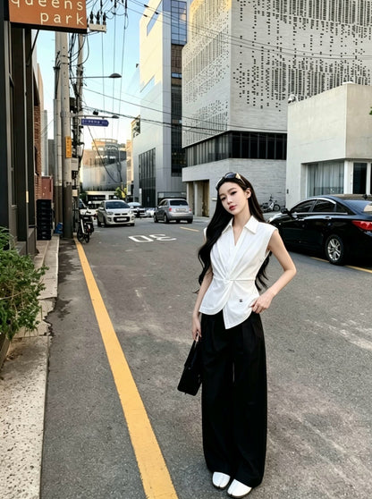 Chanel Double C Metal Irregular Knot Waist-Cinching Shirt – 26SS