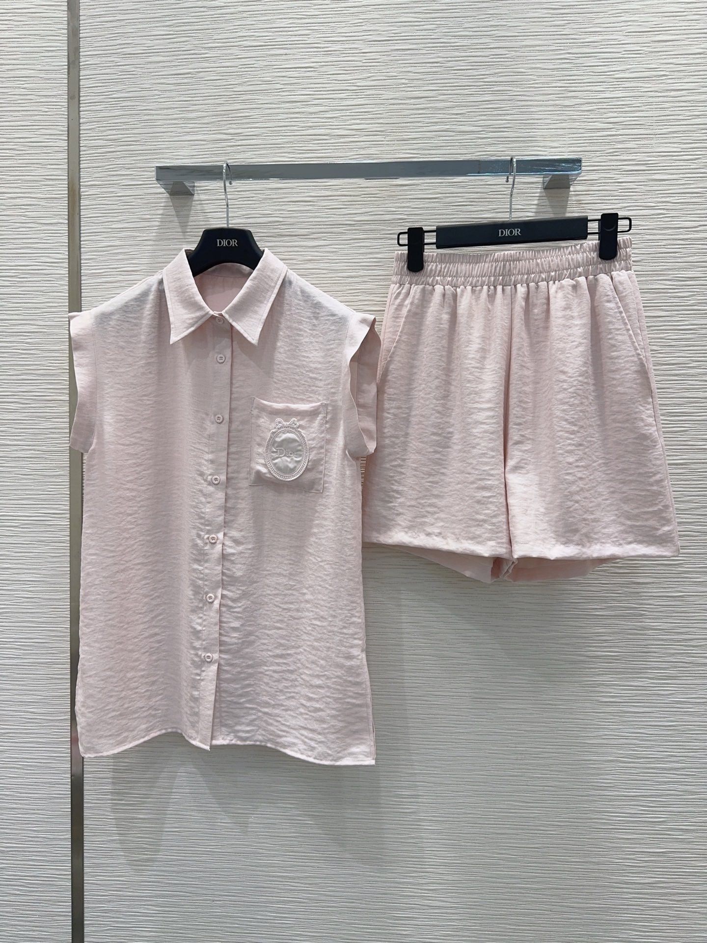 Dior Embroidered Logo Pocket Shirt Set