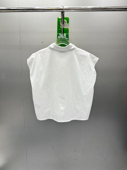 Valentino V-Logo Sleeveless Lace Blouse