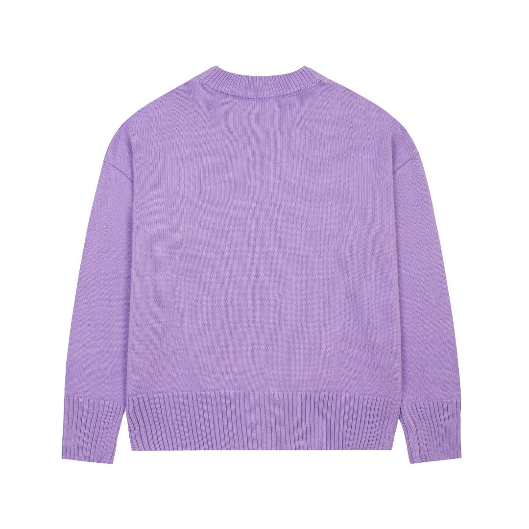 Ami Paris Classic Heart Embroidered Crewneck Sweater