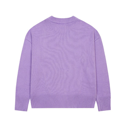 Ami Paris Classic Heart Embroidered Crewneck Sweater