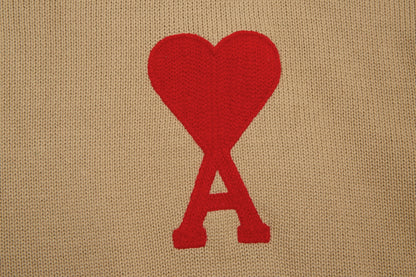 Ami Paris Classic Heart Embroidered Crewneck Sweater