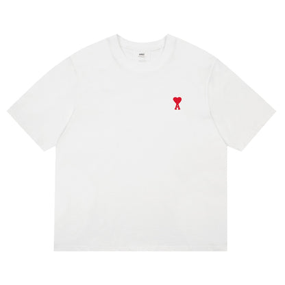 Ami Paris Classic Heart Embroidered Crewneck T-Shirt