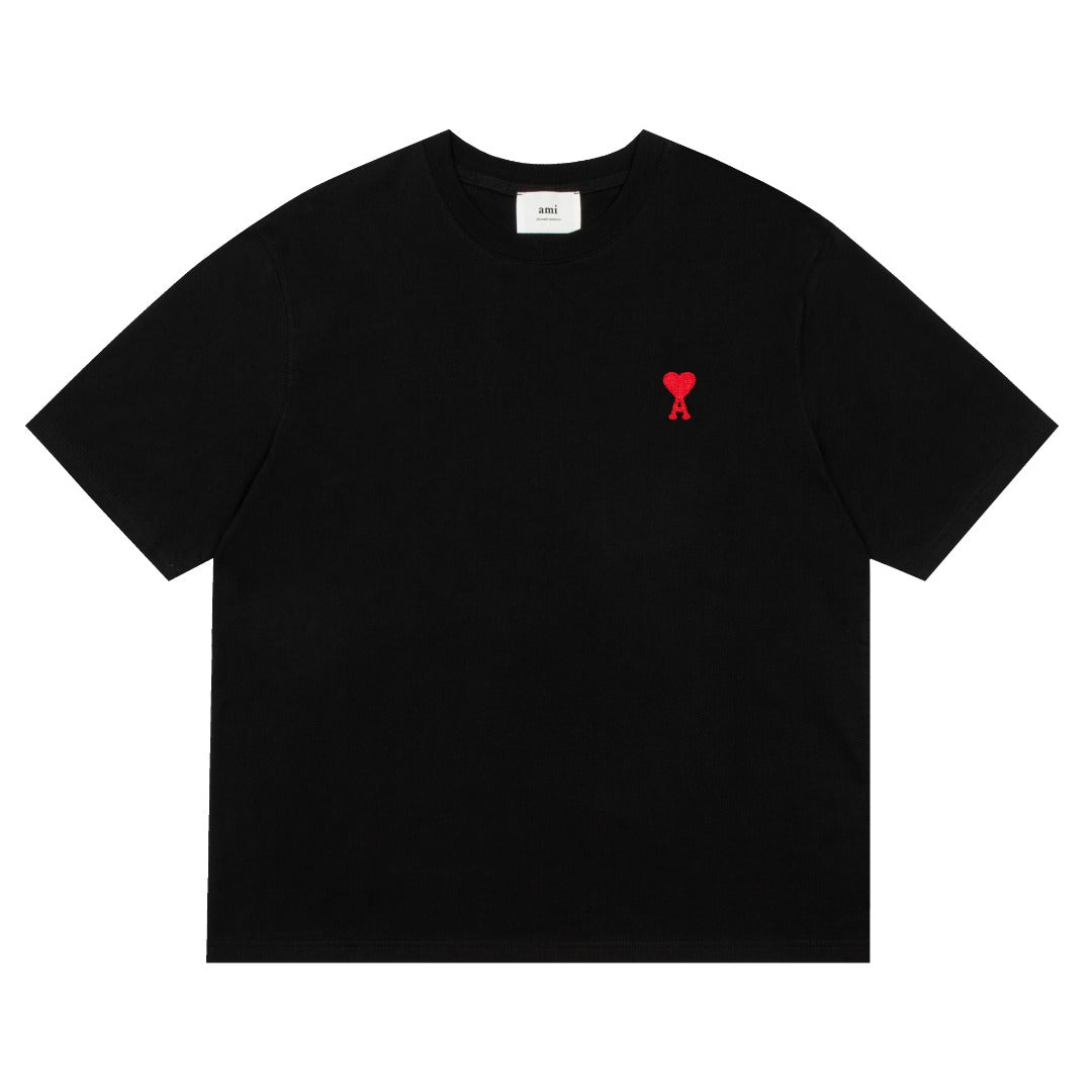 Ami Paris Classic Heart Embroidered Crewneck T-Shirt