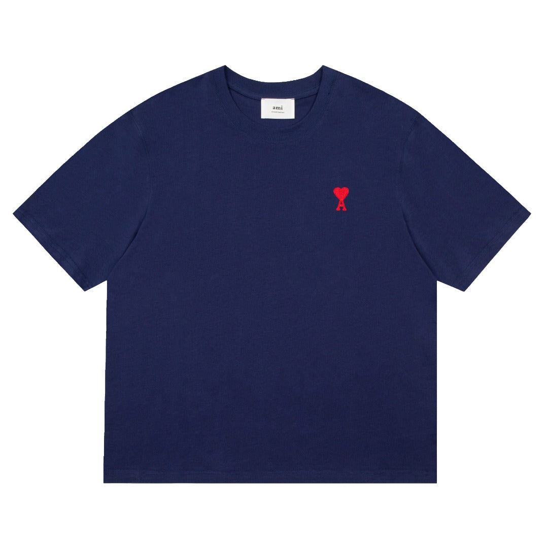 Ami Paris Classic Heart Embroidered Crewneck T-Shirt