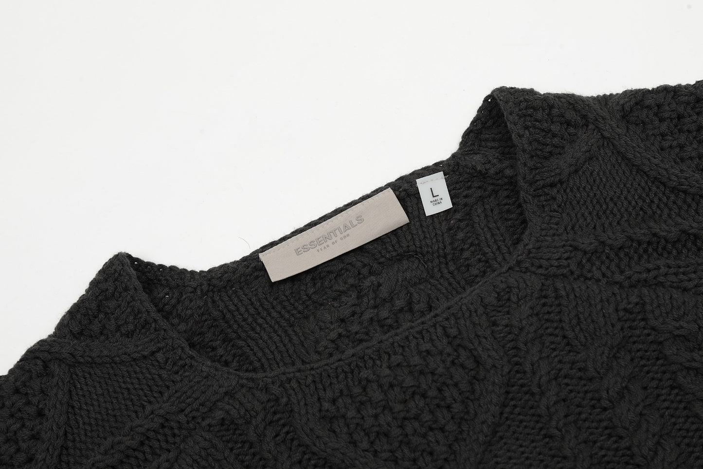 Fear of God Essentials Cable Knit Crewneck Sweater