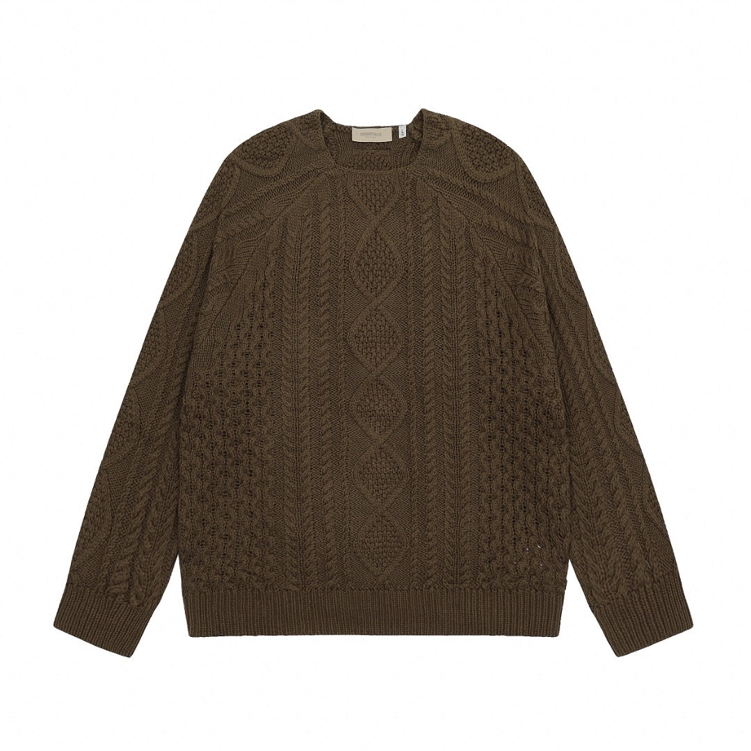 Fear of God Essentials Cable Knit Crewneck Sweater