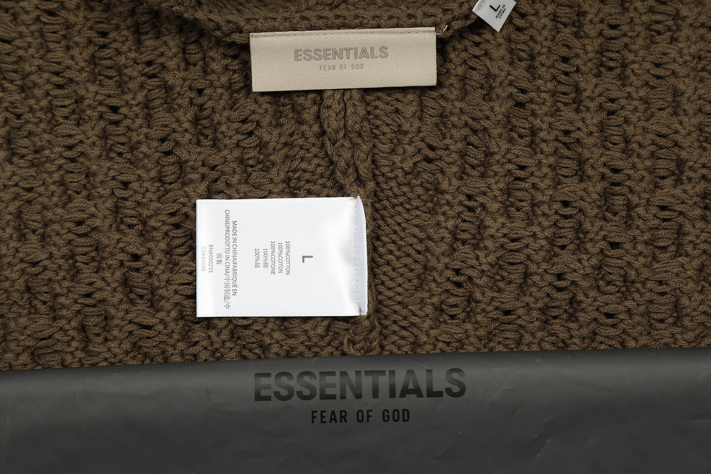 Fear of God Essentials Cable Knit Crewneck Sweater