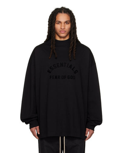 Fear of God ESSENTIALS Logo Mock Neck Long Sleeve T-Shirt – New Collection