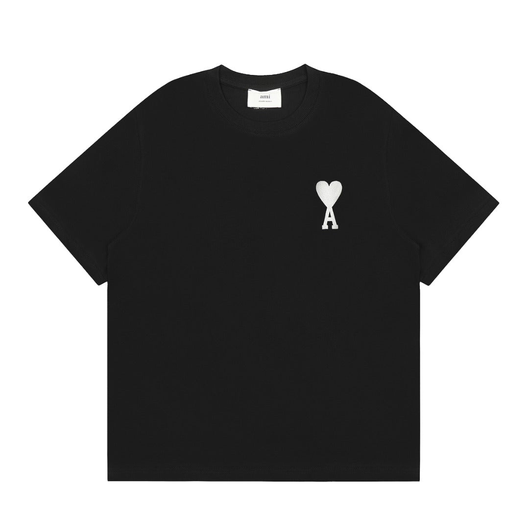AMI Paris Classic Large Logo Embroidered Heart T-Shirt – 2025SS