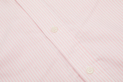 AMI Paris Small Heart Embroidered Striped Long Sleeve Shirt