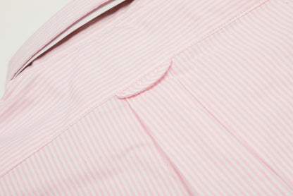 AMI Paris Small Heart Embroidered Striped Long Sleeve Shirt