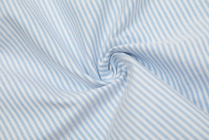 AMI Paris Small Heart Embroidered Striped Long Sleeve Shirt