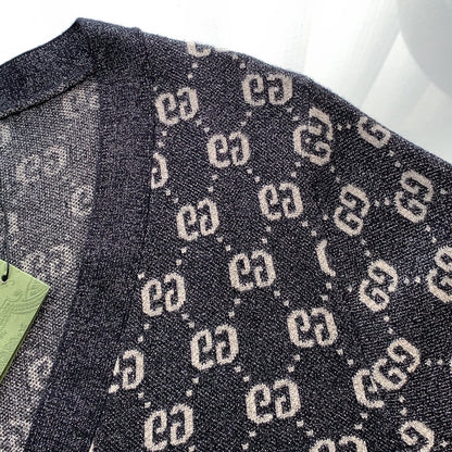 Gucci Silver Thread Jacquard Crewneck Sweater – Autumn/Winter Collection