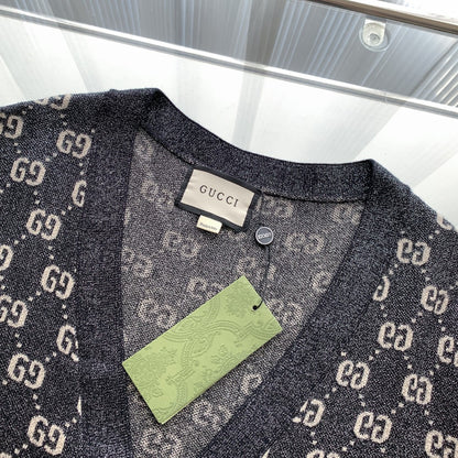 Gucci Silver Thread Jacquard Crewneck Sweater – Autumn/Winter Collection
