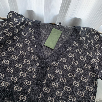 Gucci Silver Thread Jacquard Crewneck Sweater – Autumn/Winter Collection