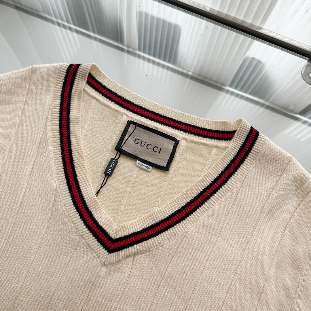 Gucci V-Neck Italian Knit Sweater