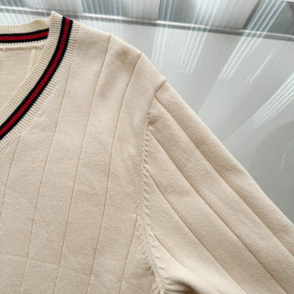 Gucci V-Neck Italian Knit Sweater