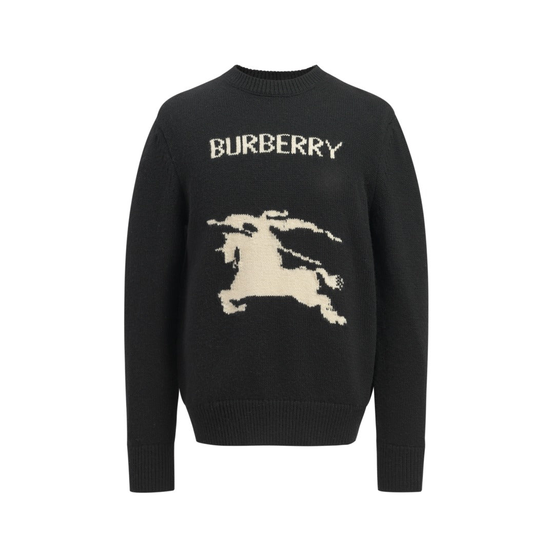 Burberry Equestrian Knight Logo Cashmere Blend Knit Sweater – 25SS