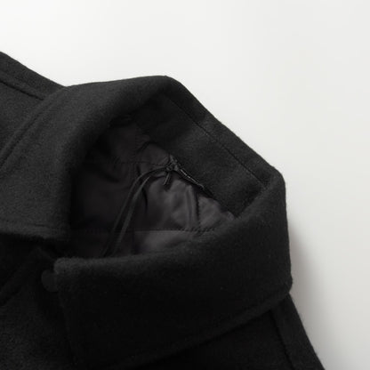 Fendi Black Wool Lapel Bomber Jacket