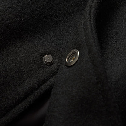 Fendi Black Wool Lapel Bomber Jacket