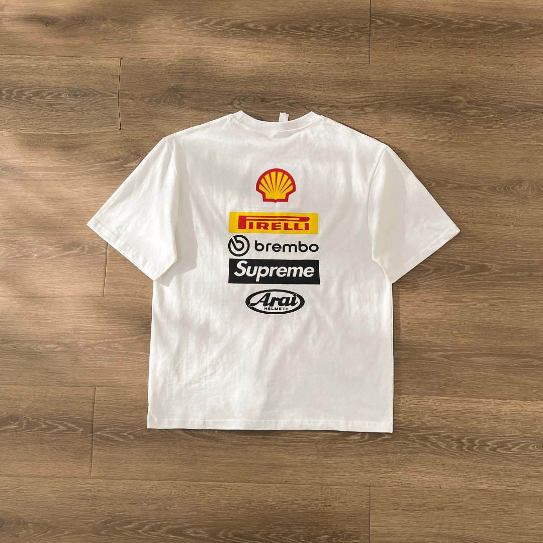 Supreme x DUCATI Logo Print Heavyweight T-Shirt