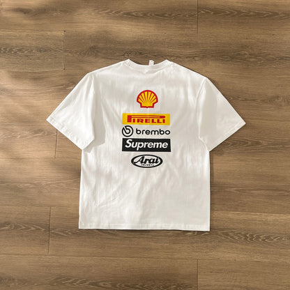 Supreme x DUCATI Logo Print Heavyweight T-Shirt
