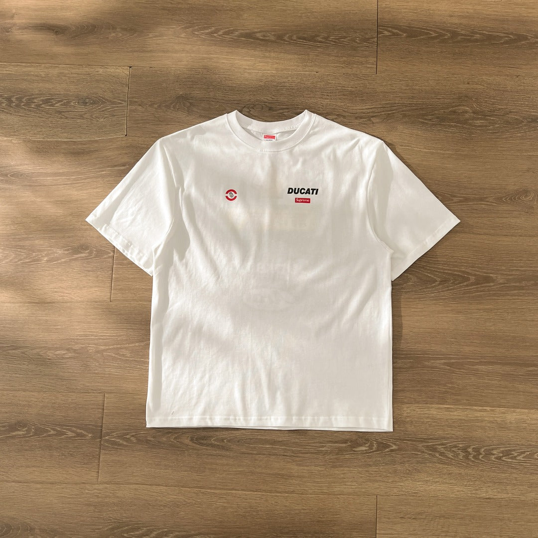 Supreme x DUCATI Logo Print Heavyweight T-Shirt